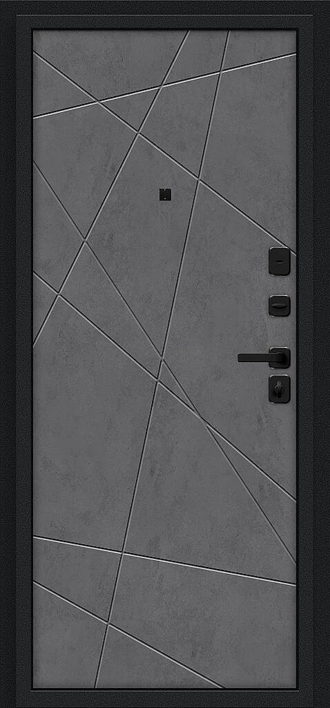 Входная дверь Граффити-5/SBlack Букле черное/Slate Art BR6187