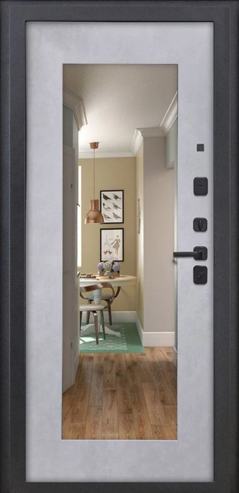 Входная дверь ДвериПРО Модель Л-49 ФЛЗ-603 Бетон снежный DPRO228160 внутренняя сторона