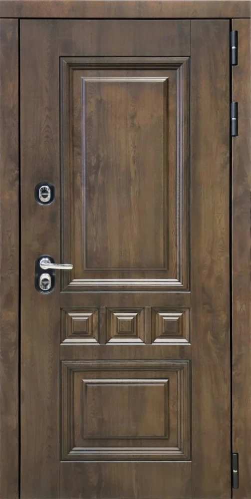 Входная дверь ДвериПРО Аура СБ-1 (лак. белое, 16мм, беленый дуб) DPRO204823 внешняя сторона