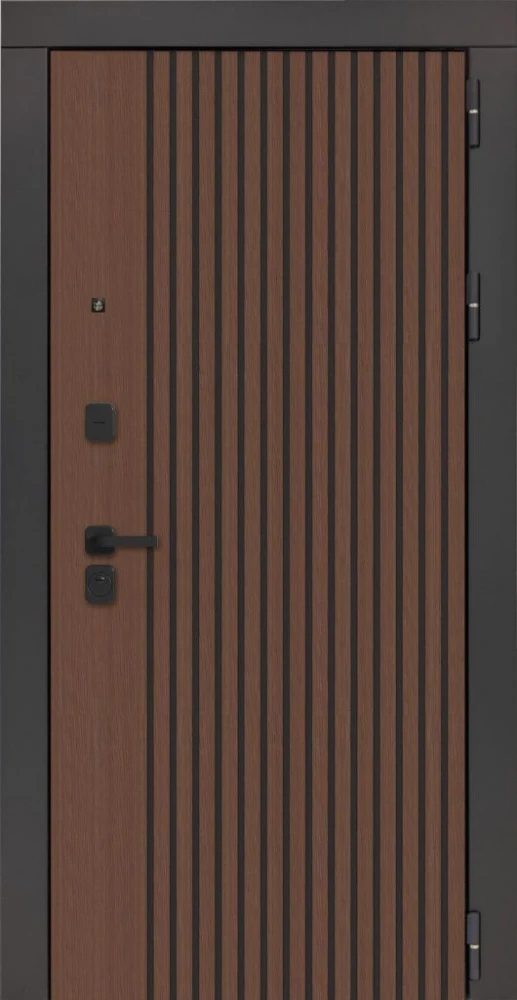 Входная дверь ДвериПРО Модель 3КЛ-1106 ФЛ-25 Веллуто бьянко DPRO228322 внешняя сторона