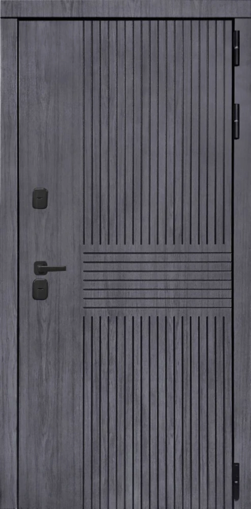 Входная дверь ДвериПРО Берген ФЛ-677 (10мм, белый матовый) DPRO204404 внешняя сторона